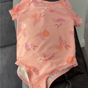 OshKosh B'gosh Pink Fruit Print Kids Swim One Piece